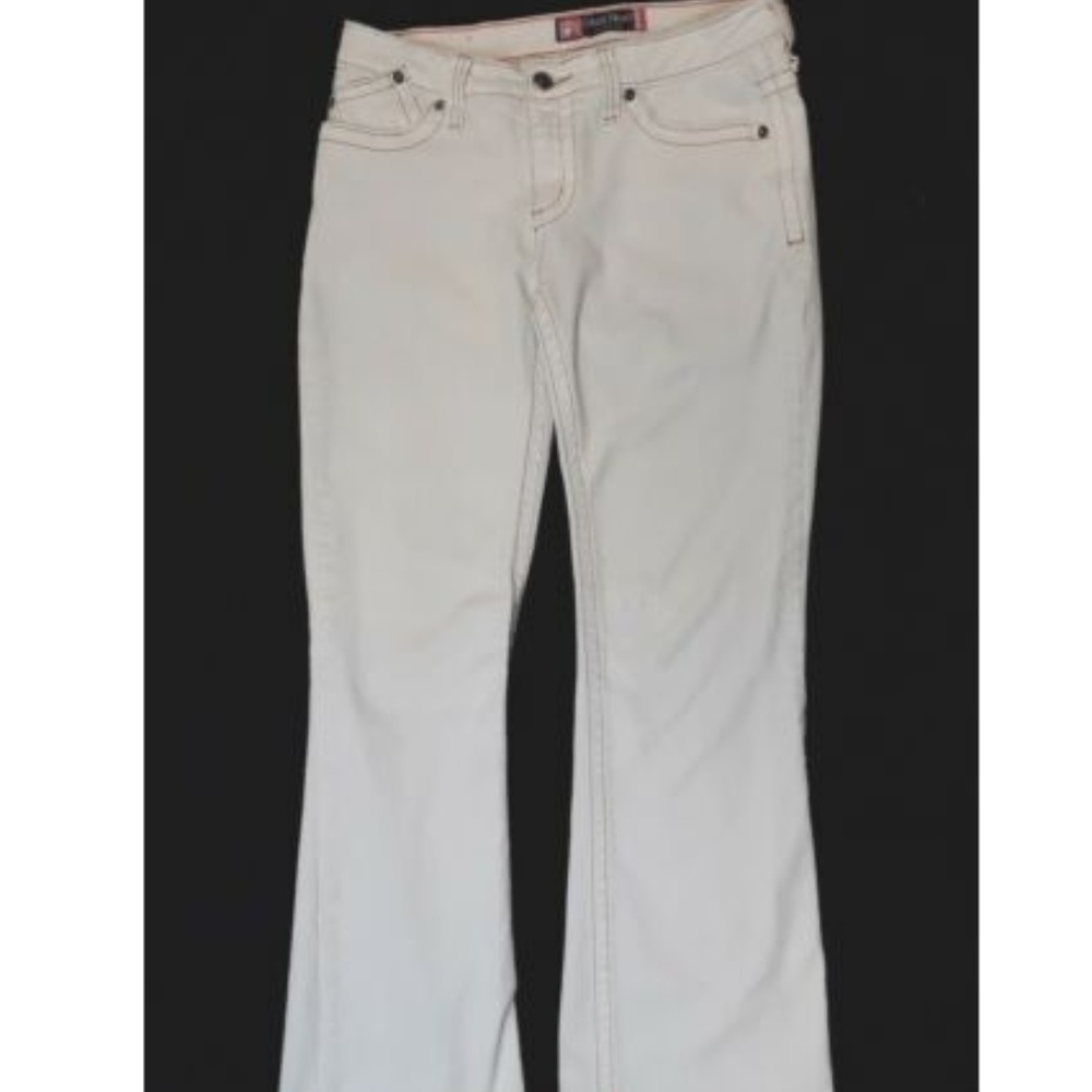 Distressed Duck Head Jeans Acid Wash White Stretch
